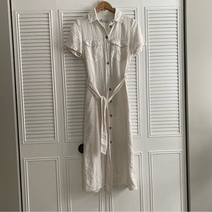 Zara midi button down shirt dress
